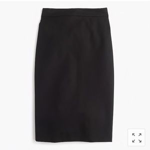 J. Crew No. 2 Pencil Skirt bi-stretch cotton NAVY
